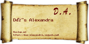 Dús Alexandra névjegykártya